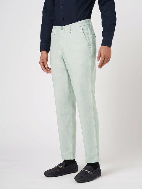 LIGHT GREY SLIM TRAVELLER TROUSER - Trousers - 251141416