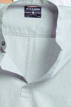 Light Grey Solid Cotton Shirt Kurta - Kurta - 240126593