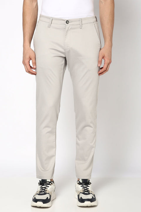 Light Grey Traveller Fit Trouser - Trousers - 241041395