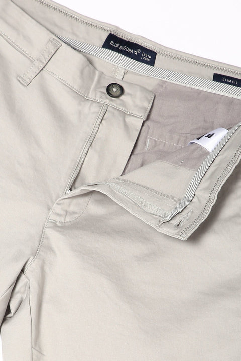 Light Grey Traveller Fit Trouser - Trousers - 241041395