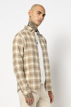 Light Khakhi Checkered Shirt - Shirt - 250531168