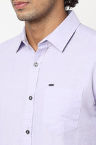 Light Lavender Solid Shirt - Shirt - 230324472