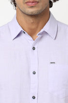Light Lavender Solid Shirt - Shirt - 230324472