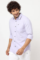 Light Lavender Solid Shirt - Shirt - 230324472