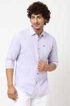 Light Lavender Solid Shirt - Shirt - 230324472