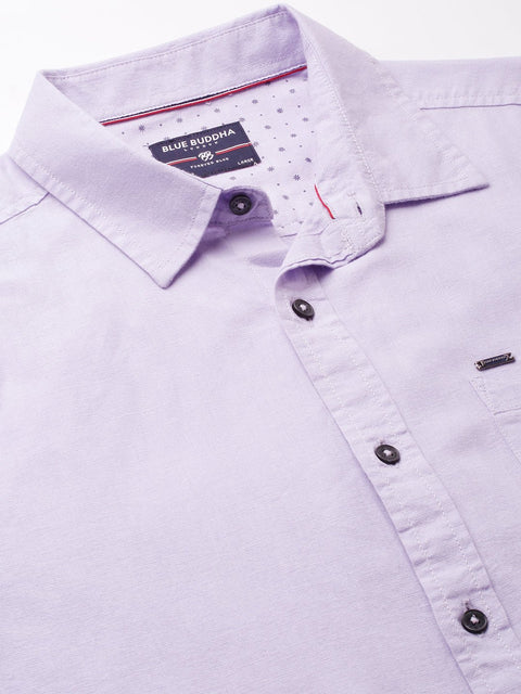 Light Lavender Solid Shirt - Shirt - 230324472