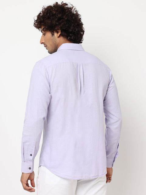 Light Lavender Solid Shirt - Shirt - 230324472