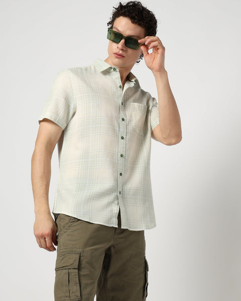 Light Mint Checks Shirt - Shirt - 240728340