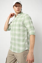 LIGHT MINT CHECKS TAILORED MENS SHIRT-Shirt - 240828502