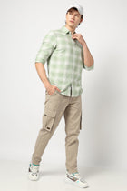 LIGHT MINT CHECKS TAILORED MENS SHIRT-Shirt - 240828502