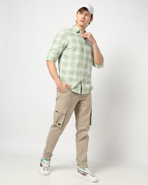 LIGHT MINT CHECKS TAILORED MENS SHIRT-Shirt - 240828502