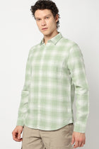 LIGHT MINT CHECKS TAILORED MENS SHIRT-Shirt - 240828502