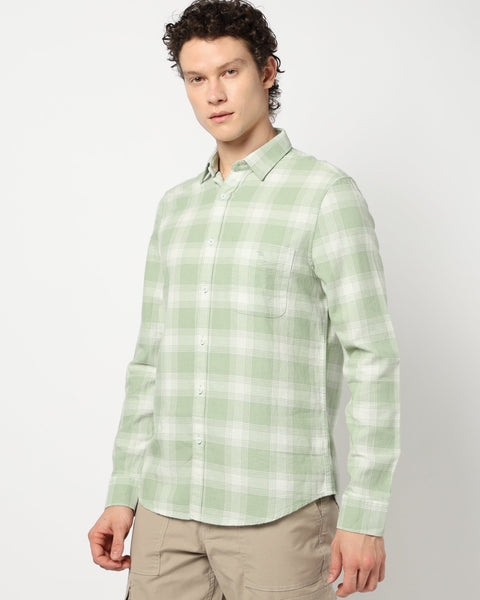 LIGHT MINT CHECKS TAILORED MENS SHIRT-Shirt - 240828502