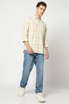 Light Mint Full Sleeve Checkered Shirt - Shirts - 250331083