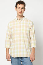 Light Mint Full Sleeve Checkered Shirt - Shirts - 250331083