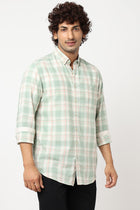 Light Mint Plaid Cotton Shirt - Shirt - 230424667
