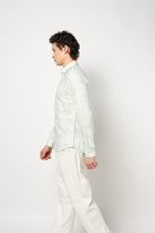 LIGHT MINT PRINT TAILORED MENS SHIRT-Shirt - 240828542