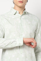 LIGHT MINT PRINT TAILORED MENS SHIRT-Shirt - 240828542