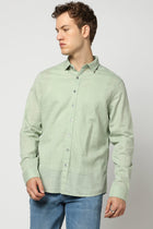 Light Mint Solid Tailored Fit Shirt - Shirts - 250331048