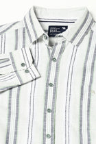 Light Mint Stripped Full Sleeve Shirt - Shirts - 250331068