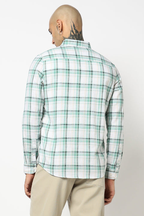 LIGHT MINT WINDOWPANE CHECKERED SHIRT-Shirt - 250731777