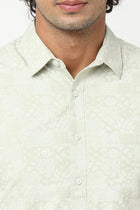 Light Olive Overall Printed Shirt - Shirt - 230524841