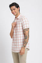 Light Pink Checks Cotton Shirt - Shirt - 240527835