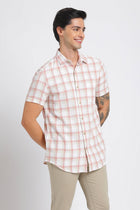 Light Pink Checks Cotton Shirt - Shirt - 240527835