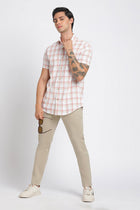 Light Pink Checks Cotton Shirt - Shirt - 240527835