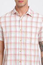 Light Pink Checks Cotton Shirt - Shirt - 240527835