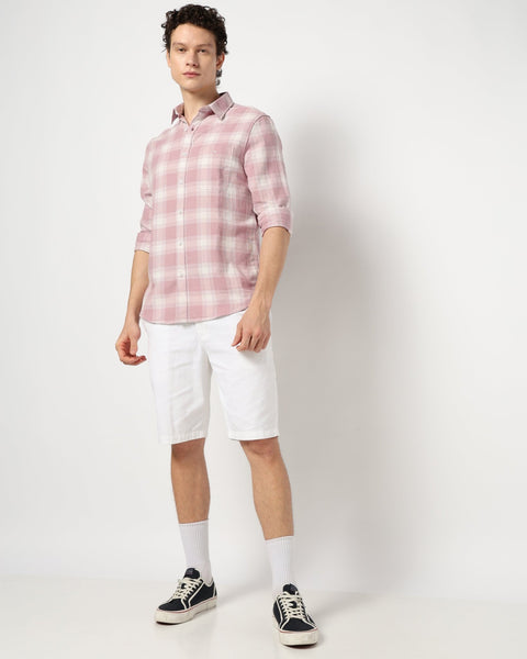 LIGHT PINK CHECKS TAILORED MENS SHIRT-Shirt - 240828497