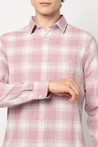 LIGHT PINK CHECKS TAILORED MENS SHIRT-Shirt - 240828497