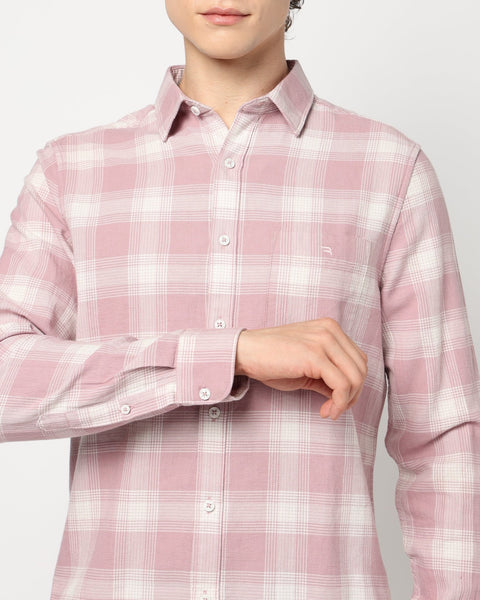 LIGHT PINK CHECKS TAILORED MENS SHIRT-Shirt - 240828497