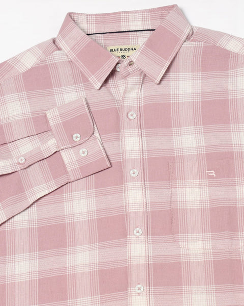 LIGHT PINK CHECKS TAILORED MENS SHIRT-Shirt - 240828497