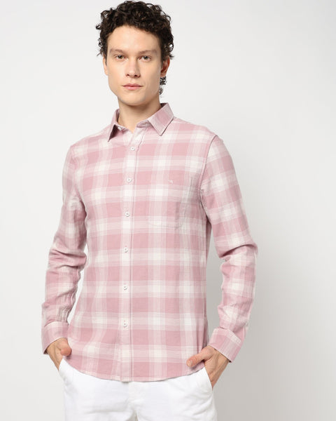 LIGHT PINK CHECKS TAILORED MENS SHIRT-Shirt - 240828497