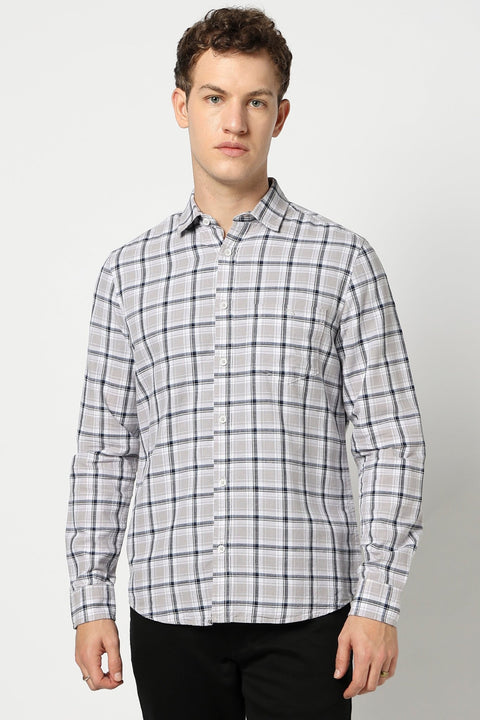 Light Purple Checkered Shirt - Shirts - 250330928