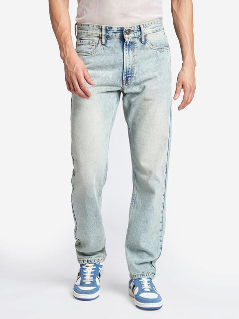 Light Stone Blue Relax Fit Jeans - Jeans - 240110013