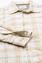 Light Yellow Checks Cotton Shirt - Shirt - 240427634