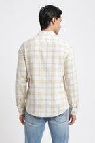 Light Yellow Checks Cotton Shirt - Shirt - 240427634