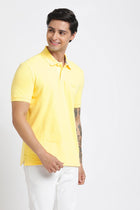 Light Yellow Polo Cotton T-Shirt - T-Shirt - 240100017