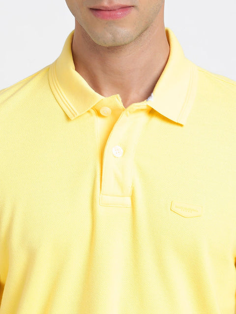 Light Yellow Polo Cotton T-Shirt - T-Shirt - 240100017