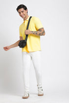 Light Yellow Polo Cotton T-Shirt - T-Shirt - 240100017