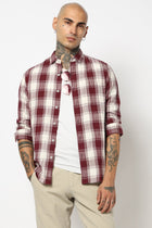 MAROON BUFFALO CHECKERED SHIRT-Shirt - 250731986