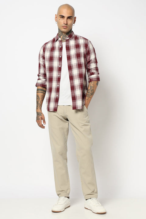 MAROON BUFFALO CHECKERED SHIRT-Shirt - 250731986
