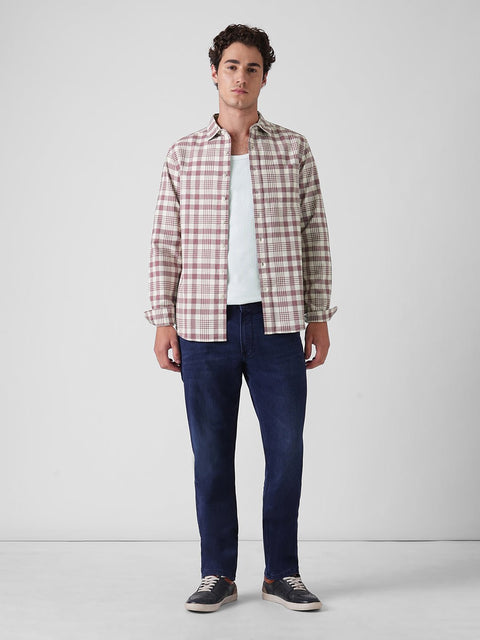MAROON CHECKED OXFORD COTTON SHIRT-Shirt - 251133736