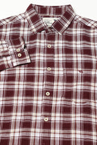 Maroon Checkered Tailored Fit Shirt - Shirts - 250330963