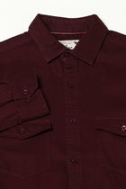 Maroon Double Pocket Utility Shirt - Shirts - 241229989