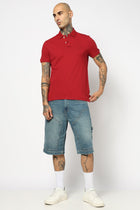 MAROON PLACEMENT POLO - T Shirt - 250730328