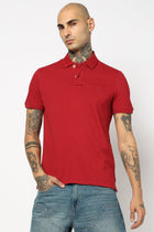MAROON PLACEMENT POLO - T Shirt - 250730328