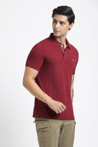 Maroon Polo Cotton T-Shirt - T-Shirt - 231231275